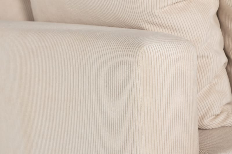 Menard 3-sits Djup Manchestersoffa 205 cm bred - Beige - Möbler - Soffa - 3 sits soffa