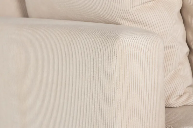 Menard 3-sits Djup Manchestersoffa - Beige - Möbler - Soffa - 3 sits soffa