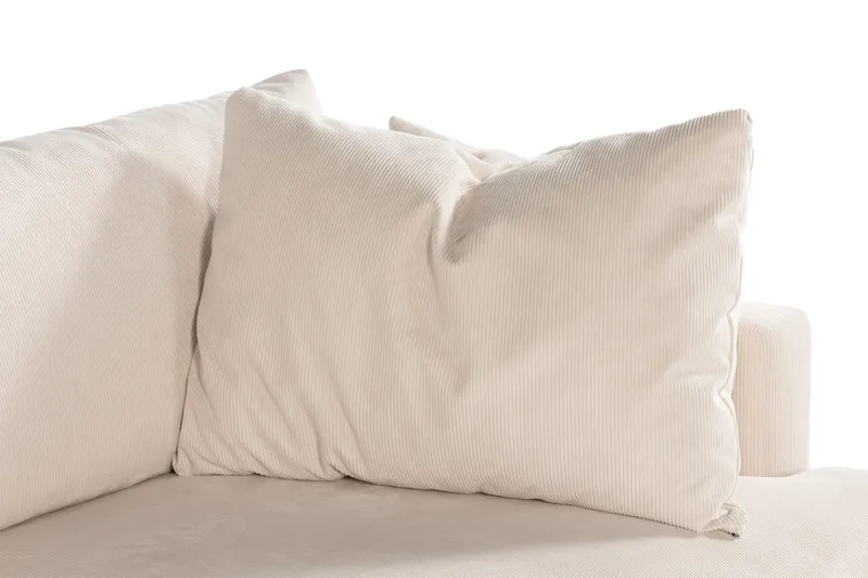 Menard 3-sits Djup Manchestersoffa - Beige - Möbler - Soffa - 3 sits soffa