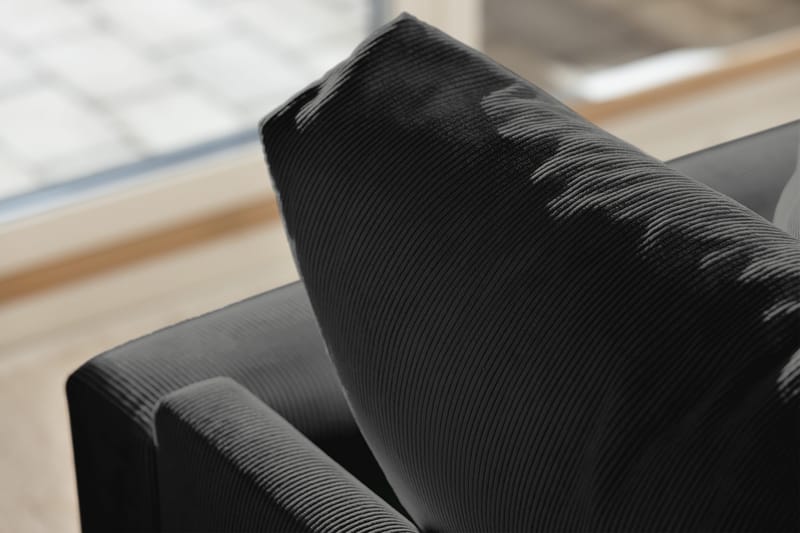 Menard 3-sits Djup Manchestersoffa - Grå - Möbler - Soffa - 3 sits soffa