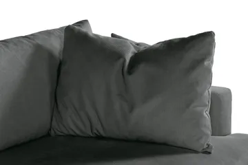 Menard 3-sits Djup Manchestersoffa - Grå - Möbler - Soffa - 3 sits soffa