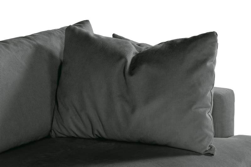 Menard 3-sits Djup Manchestersoffa - Grå - Möbler - Soffa - 3 sits soffa