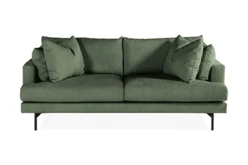 Menard 3-sits Djup Manchestersoffa - Grön - Möbler - Soffa - 3 sits soffa