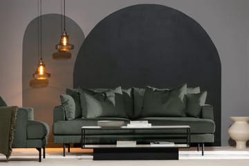 Menard 3-sits Djup Manchestersoffa - Grön - Möbler - Soffa - 3 sits soffa