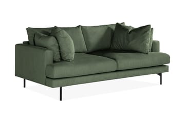 Menard 3-sits Djup Manchestersoffa - Grön - Möbler - Soffa - 3 sits soffa