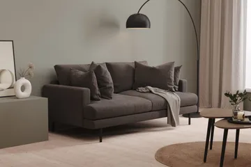 Menard 3-sits Djup Manchestersoffa - Mörkgrå - Möbler - Soffa - 3 sits soffa