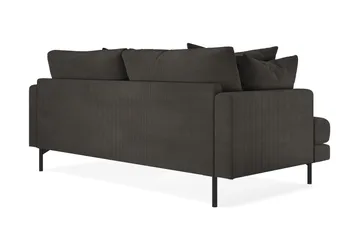 Menard 3-sits Djup Manchestersoffa - Mörkgrå - Möbler - Soffa - 3 sits soffa