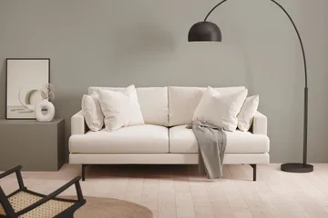 Menard 3-sits Djup Sammetssoffa 205 cm bred - Krämvit - Möbler - Soffa - 3 sits soffa