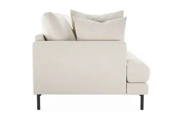 Menard 3-sits Djup Sammetssoffa 205 cm bred - Krämvit - Möbler - Soffa - 3 sits soffa