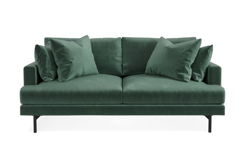 Menard 3-sits Djup Sammetssoffa - Mörkgrön - Möbler - Soffa - 3 sits soffa