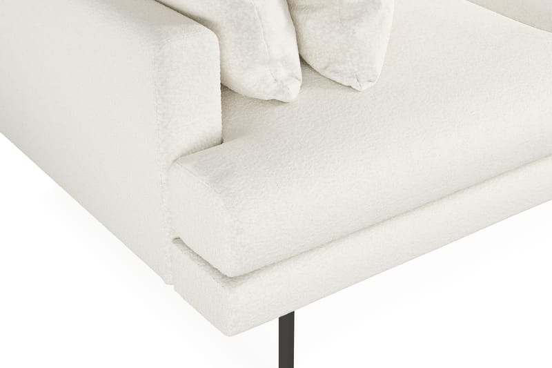 Menard 3-sits Djup Soffa i Bouclé 205 cm bred - Vit - Möbler - Soffa - 3 sits soffa