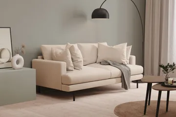 Menard 3-sits Djup Tygsoffa 205 cm bred - Beige - Möbler - Soffa - 3 sits soffa