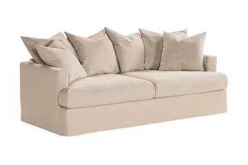 Menard 3-sits Djup Tygsoffa - Beige - Möbler - Soffa - 3 sits soffa