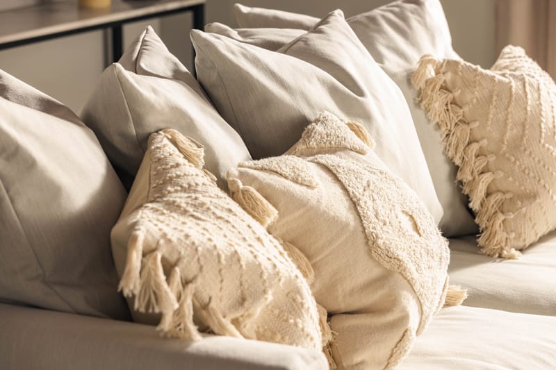 Menard 3-sits Djup Tygsoffa - Ljusgrå - Möbler - Soffa - 3 sits soffa