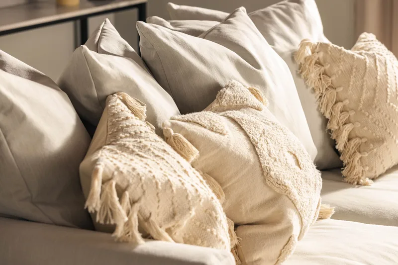 Menard 3-sits Djup Tygsoffa - Ljusgrå - Möbler - Soffa - 3 sits soffa