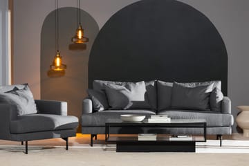 Menard 3-sits Djup Tygsoffa - Mörkgrå - Möbler - Soffa - 3 sits soffa