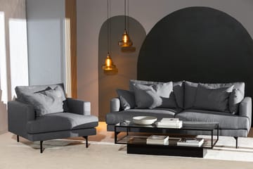 Menard 3-sits Djup Tygsoffa - Mörkgrå - Möbler - Soffa - 3 sits soffa