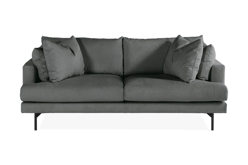 Menard 3-sits Manchestersoffa - Grå - Möbler - Soffa - 3 sits soffa