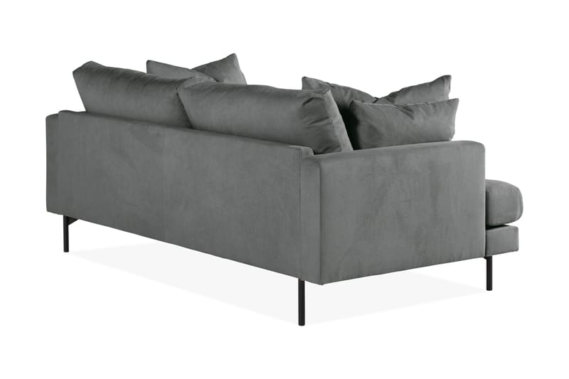 Menard 3-sits Manchestersoffa - Grå - Möbler - Soffa - 3 sits soffa