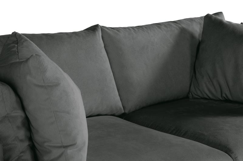Menard 3-sits Manchestersoffa - Grå - Möbler - Soffa - 3 sits soffa