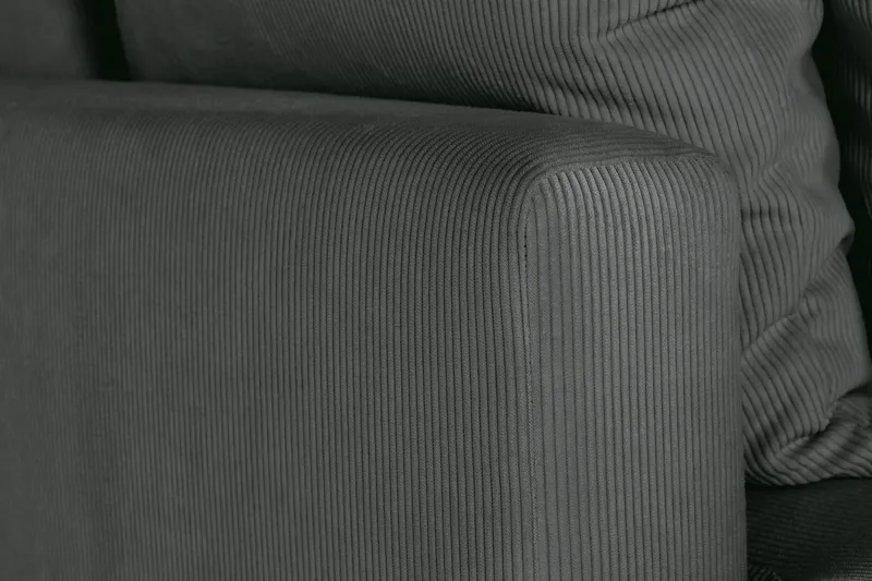 Menard 3-sits Manchestersoffa - Grå - Möbler - Soffa - 3 sits soffa