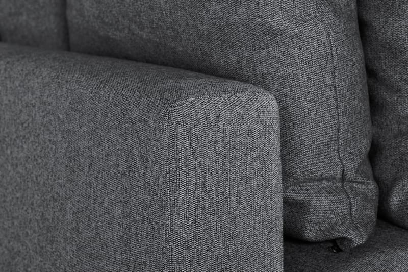 Menard 3-sits Soffa - Mörkgrå/Svart - 3 sits soffa