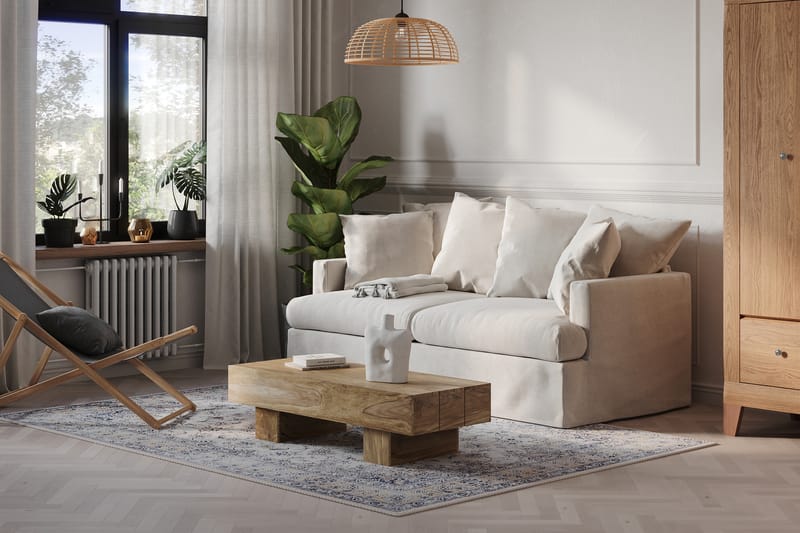 Menard 3-sits Soffa Tvättbar & avtagbar klädsel - Beige - 3 sits soffa