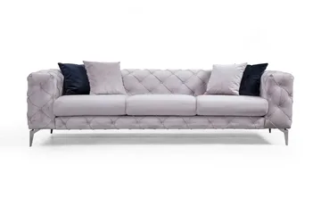 Mezonzo 3-sits Soffa - Ljusgrå - Möbler - Soffa - 3 sits soffa