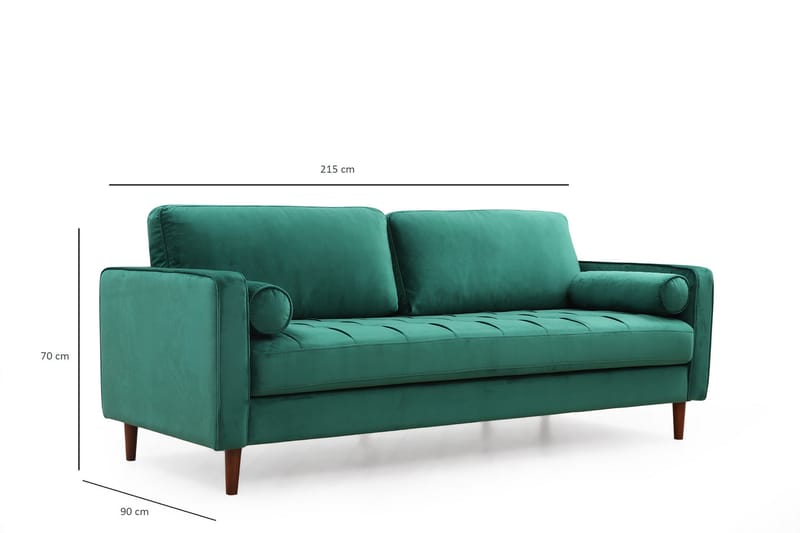 Mirrilnesh Soffa 3-sits - Grön - Möbler - Soffa - 3 sits soffa