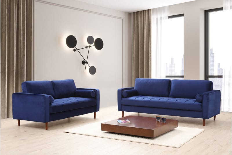 Mirrilnesh Soffa 3-sits - Marinblå - Möbler - Soffa - 3 sits soffa