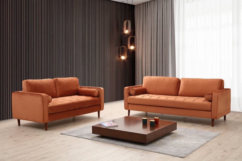 Mirrilnesh Soffa 3-sits - Orange - Möbler - Soffa - 3 sits soffa