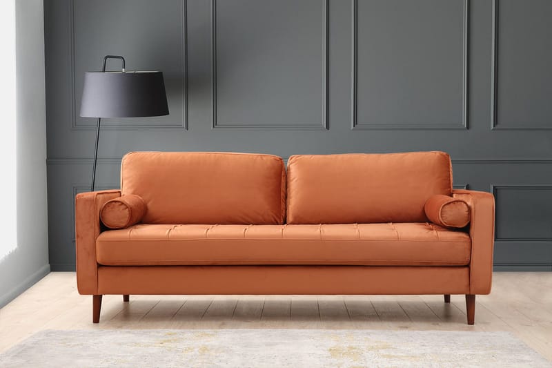 Mirrilnesh Soffa 3-sits - Orange - Möbler - Soffa - 3 sits soffa