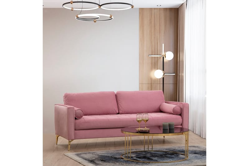 Mirrilnesh Soffa 3-sits - Rosa - Möbler - Soffa - 3 sits soffa