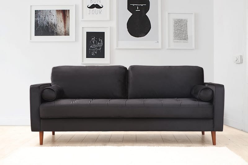 Mirrilnesh Soffa 3-sits - Svart - Möbler - Soffa - 3 sits soffa