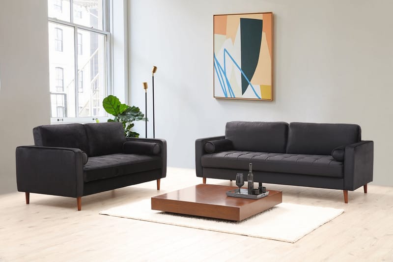 Mirrilnesh Soffa 3-sits - Svart - Möbler - Soffa - 3 sits soffa