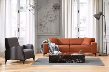 Mississauga Soffa 3-sits - Orange - Möbler - Soffa - 3 sits soffa