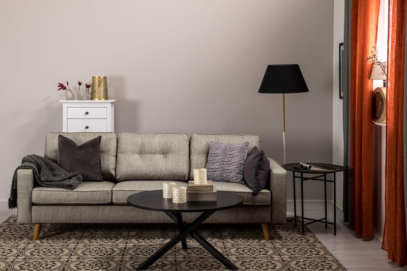 Monroe 3-sits Tygsoffa - Beige / Grå - Möbler - Soffa - 3 sits soffa