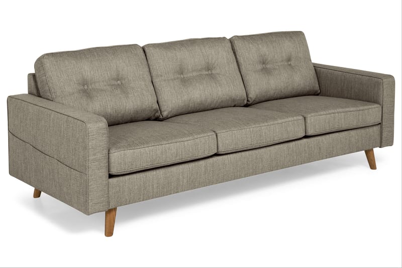 Monroe 3-sits Tygsoffa - Beige / Grå - Möbler - Soffa - 3 sits soffa