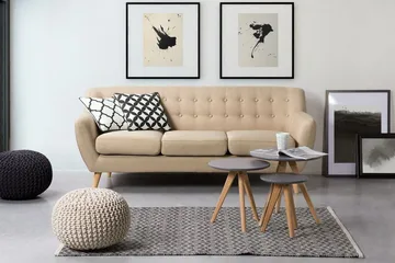 Motala Soffa 3 Sits - Beige - Möbler - Soffa - 3 sits soffa
