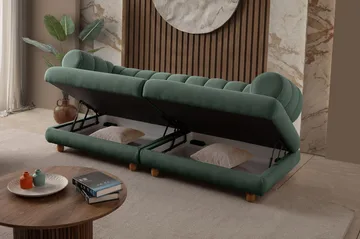 Munemori 3-sits Soffa 240x80x95 cm - Grön - Möbler - Soffa - 3 sits soffa
