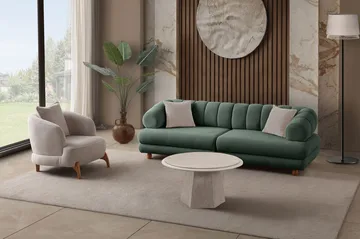 Munemori 3-sits Soffa 240x80x95 cm - Grön - Möbler - Soffa - 3 sits soffa