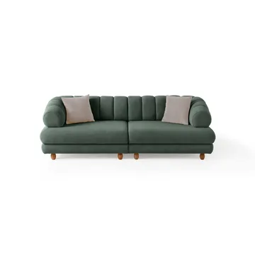 Munemori 3-sits Soffa 240x80x95 cm - Grön - Möbler - Soffa - 3 sits soffa