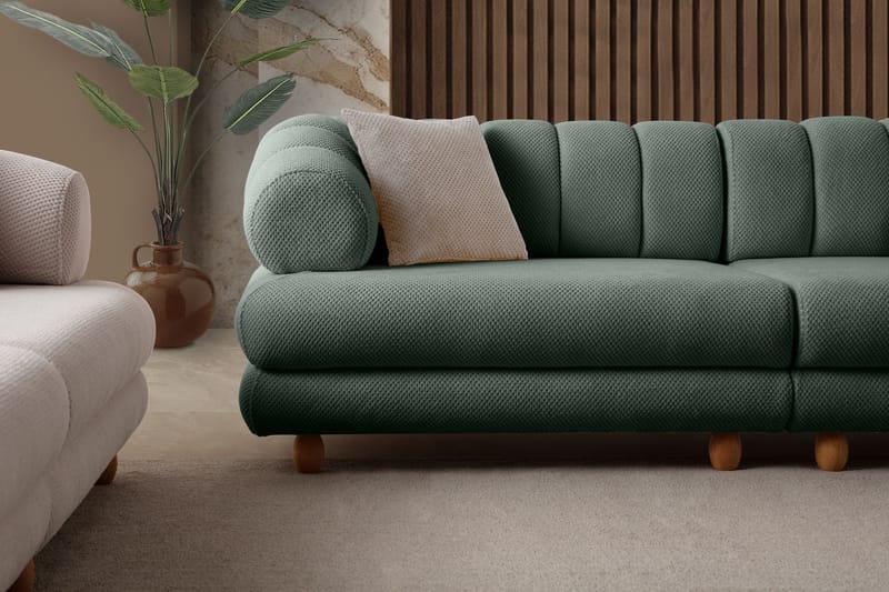 Munemori 3-sits Soffa 240x80x95 cm - Grön - Möbler - Soffa - 3 sits soffa