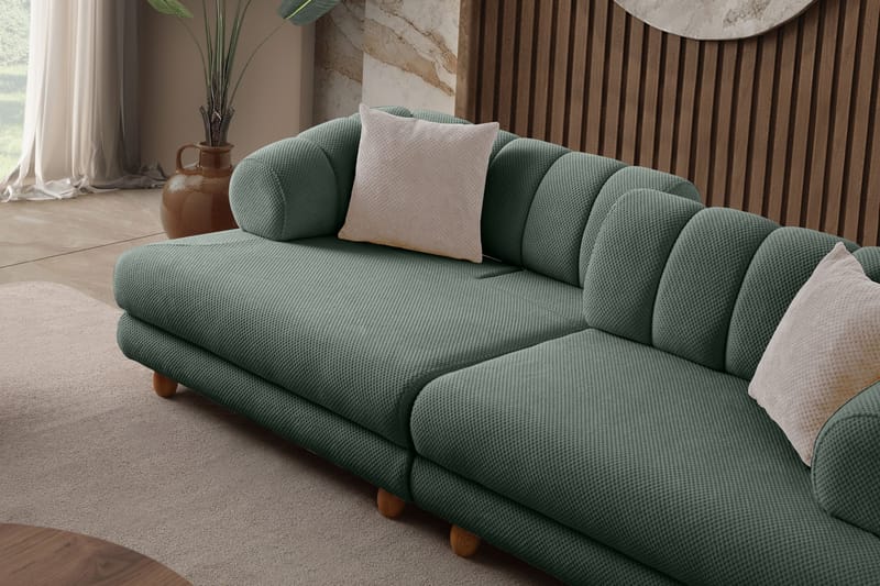 Munemori 3-sits Soffa 240x80x95 cm - Grön - Möbler - Soffa - 3 sits soffa