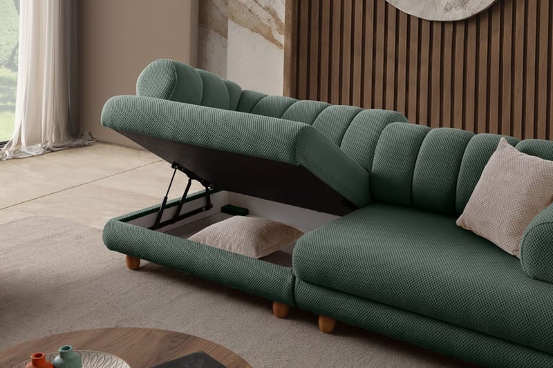 Munemori 3-sits Soffa 240x80x95 cm - Grön - Möbler - Soffa - 3 sits soffa
