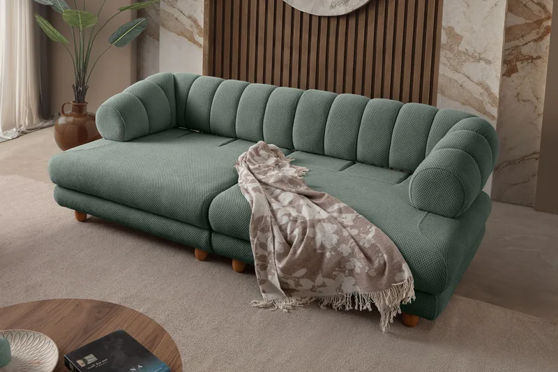 Munemori 3-sits Soffa 240x80x95 cm - Grön - Möbler - Soffa - 3 sits soffa