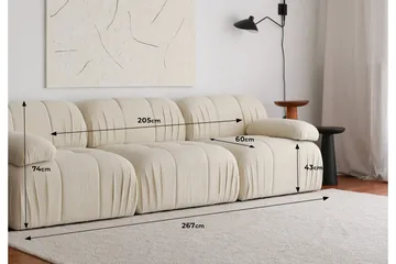 Murum Soffa 3-sits - Vit - Möbler - Soffa - 3 sits soffa