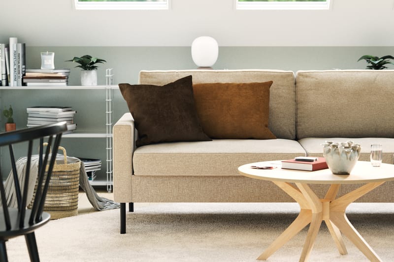 Nevada 3-sits Small Tygsoffa 198 cm bred - Beige - Möbler - Soffa - 3 sits soffa