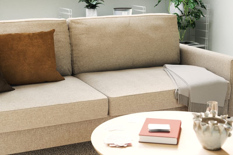 Nevada 3-sits Small Tygsoffa 198 cm bred - Beige - Möbler - Soffa - 3 sits soffa