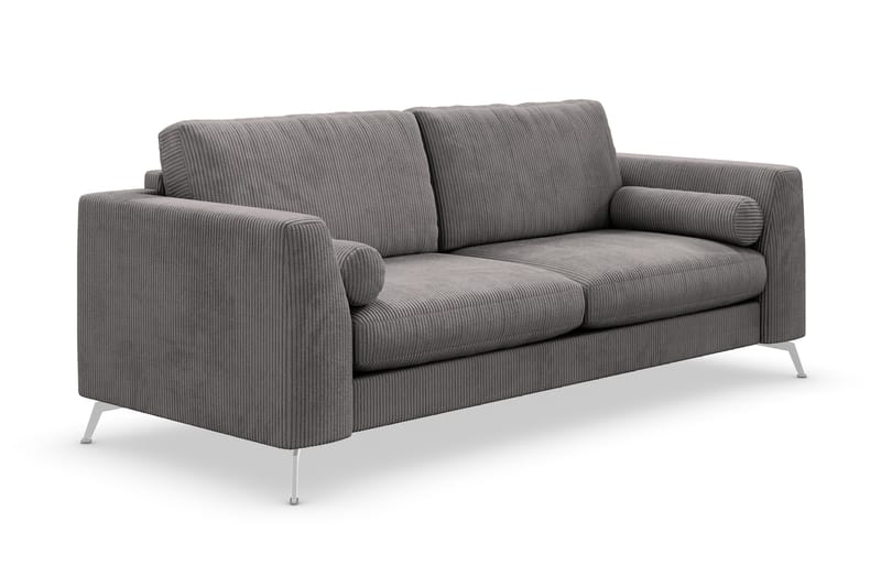 Ocean Lyx 3-sits Soffa - Mörkgrå/Krom - Möbler - Soffa - 3 sits soffa